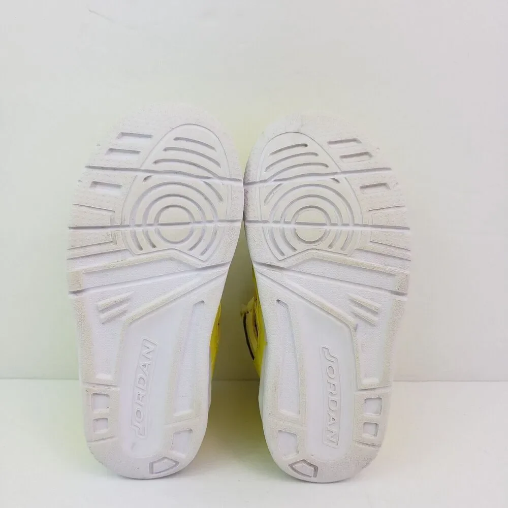 Nike Jordan Max Aura Toddler Size 9c Yellow White Mid Sneaker Shoes AQ9251-701